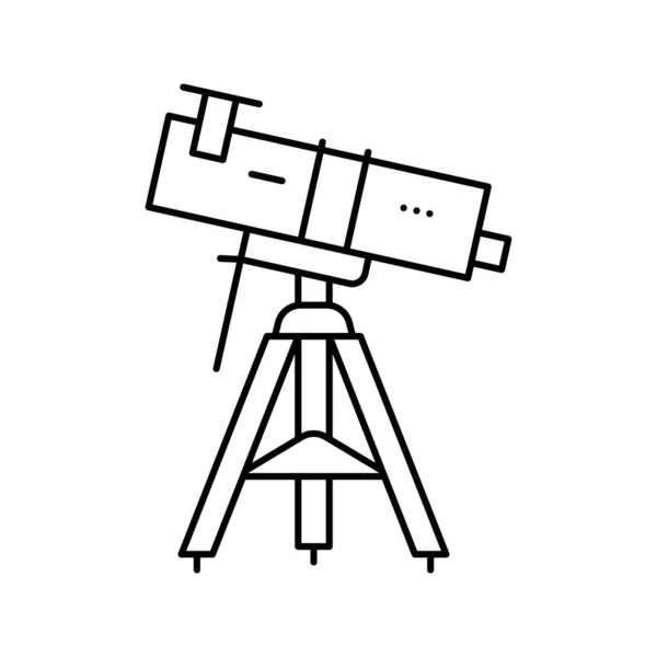 Illustration vectorielle d'icône de ligne de planétarium de réflecteur — Image vectorielle