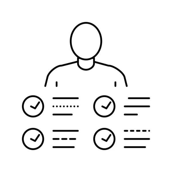 Eigenschaften Fertigkeit Linie Symbol Vektor Illustration — Stockvektor