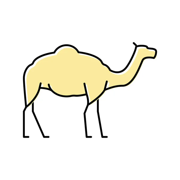 Camello animal icono de color vector ilustración — Vector de stock