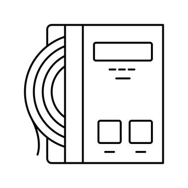 tenis hattı ikon vektör illüstrasyonu