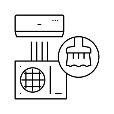 kanal temizleme çizgisi ikon vektör illüstrasyonu