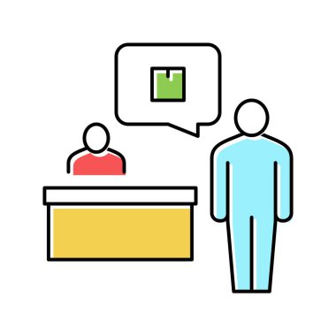 kutu renk ikonu vektör illüstrasyonu sipariş ediliyor