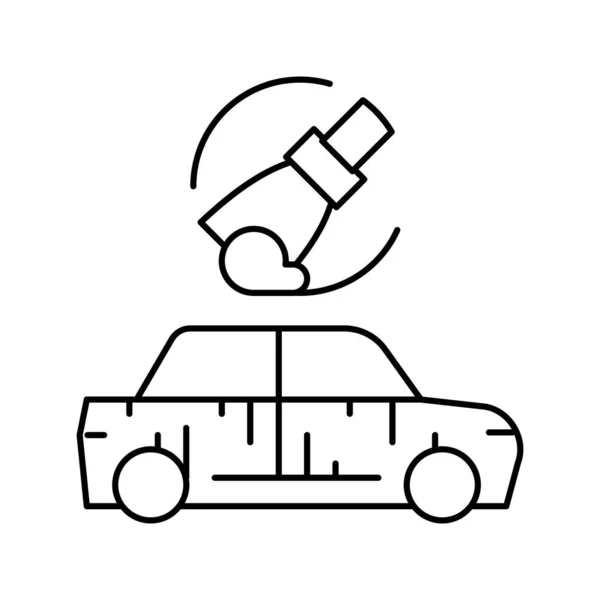 Schleifen von Auto Linie Icon Vektor Illustration — Stockvektor