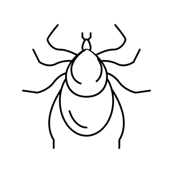 Illustration vectorielle d'icône de ligne d'insecte de plaquette — Image vectorielle