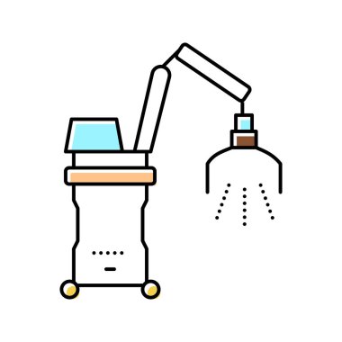 Fotodinamik terapi renk ikonu vektör illüstrasyonu