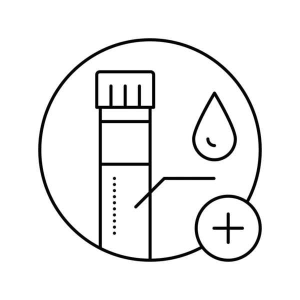 Blutbiopsie Linie Symbol Vektor Illustration — Stockvektor