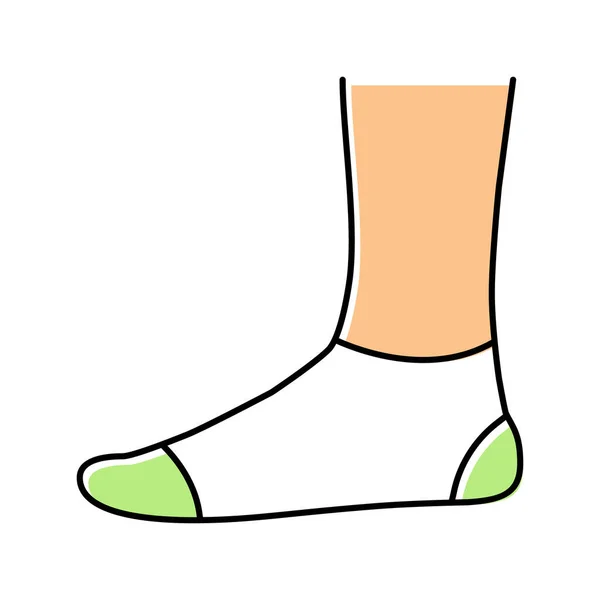超低袜子颜色图标矢量隔离插图 — 图库矢量图片