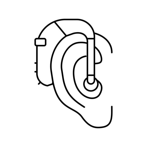 Hearing aids line icon vector illustration — Stock Vector