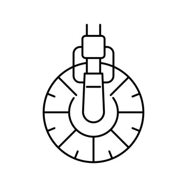 emici havuz hattı ikon vektör çizimi