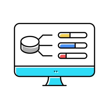 model seçimi dijital işlem renk vektör illüstrasyonu