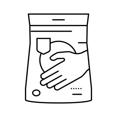 el yıkama hattı ikon vektör illüstrasyonu için toz