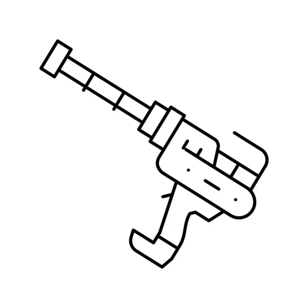 Línea de pistola sellador inalámbrico icono vector ilustración — Archivo Imágenes Vectoriales