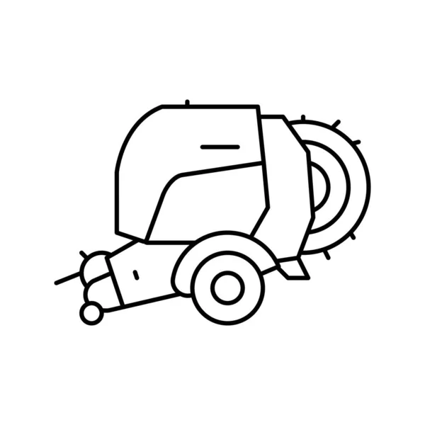 Baler farm tool line icon vector illustration — 스톡 벡터