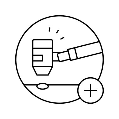 Genel dermatoloji kliniği çizgisi vektör illüstrasyonu