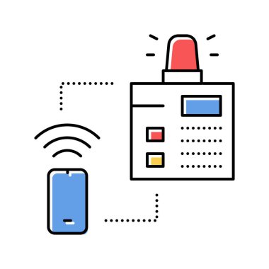 güvenlik sistemi ana panel renk vektör illüstrasyonuName
