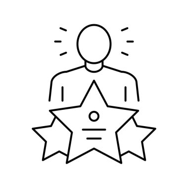 evrensel uzman çizgi ikonu vektör illüstrasyonu