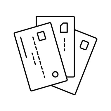 farklı kart çizgisi vektör çizimi