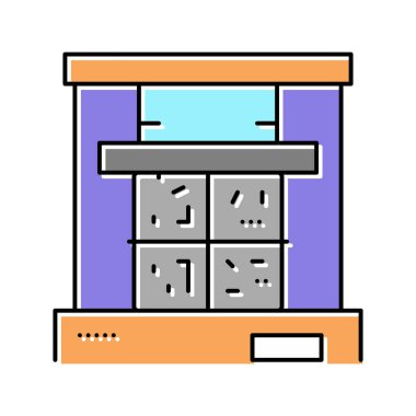 Alüminyum renk ikonu vektör illüstrasyonuna bas