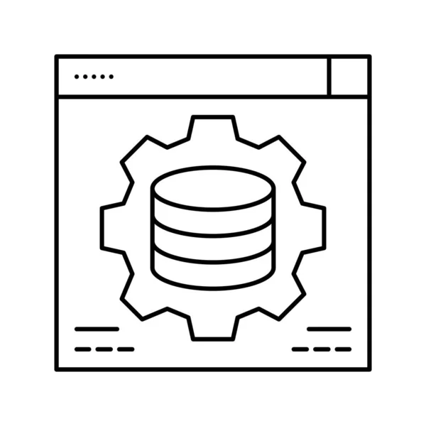 Иллюстрация вектора иконок цифровой линии обработки решения — стоковый вектор