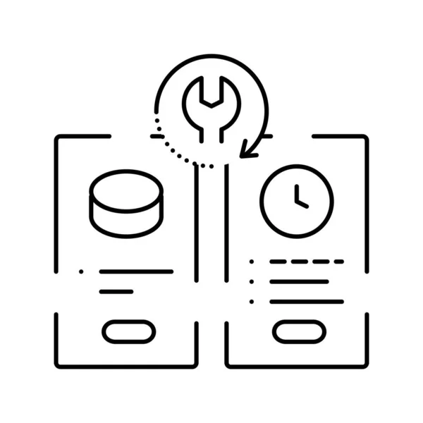 Servicio opciones línea icono vector ilustración — Vector de stock