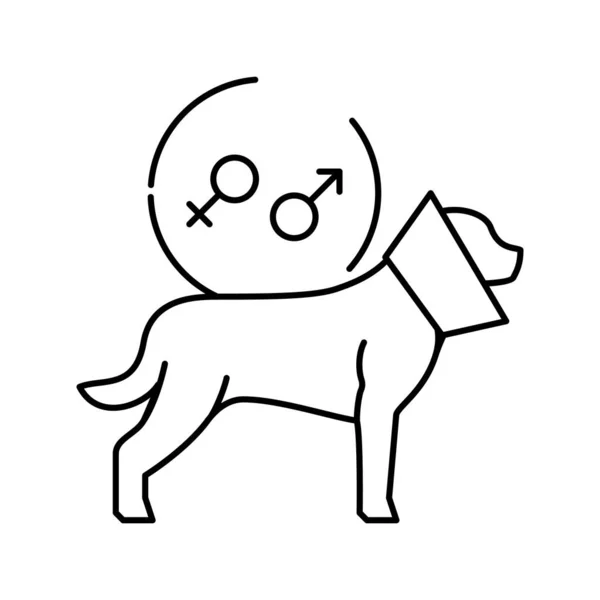 ( 영어 ) spaying and neuneuneutering pet line icon icon illustration — 스톡 벡터