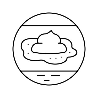 Tıbbi krem egzama tedavi çizgisi vektör illüstrasyonu