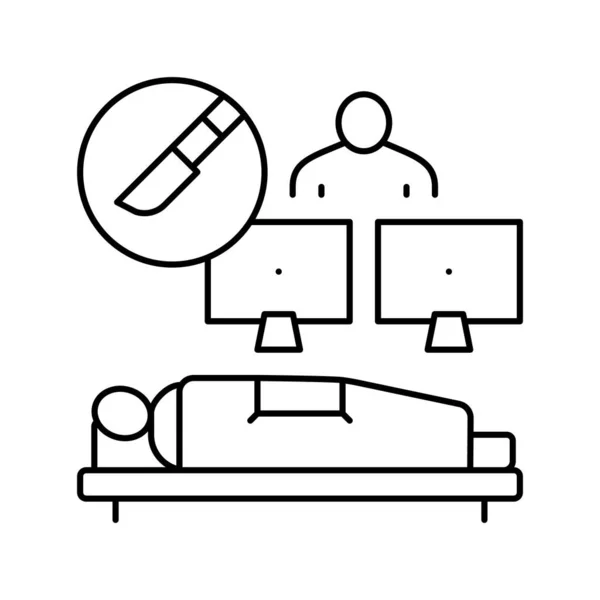 Illustration vectorielle d'icône de ligne de chirurgie longue distance — Image vectorielle