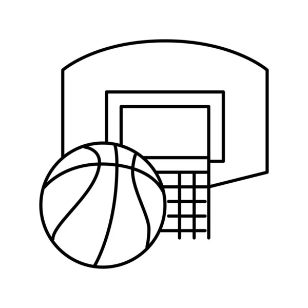 Basketball team game line icon vector illustration — Stock Vector