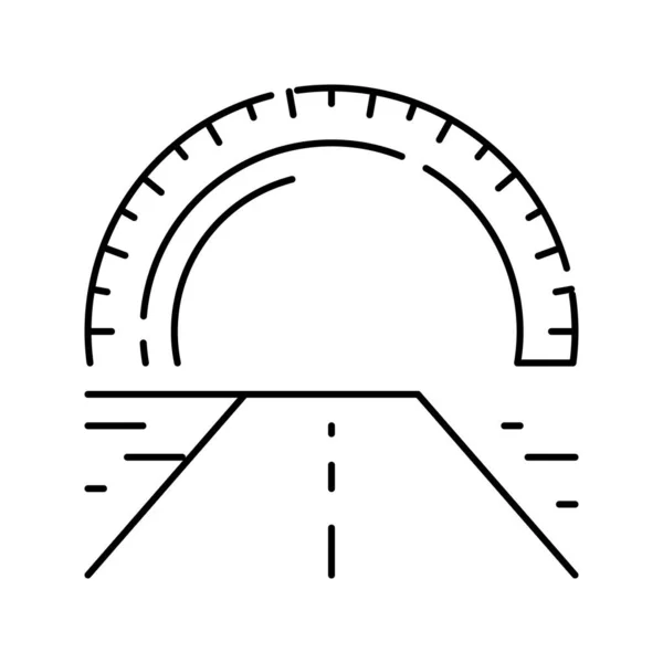 Illustration vectorielle d'icône de ligne de pneus d'autoroute — Image vectorielle