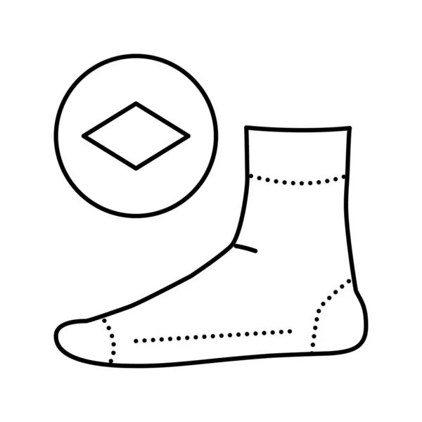 Yaz çorap çizgisi simgesi vektörü izole illüstrasyon — Stok Vektör
