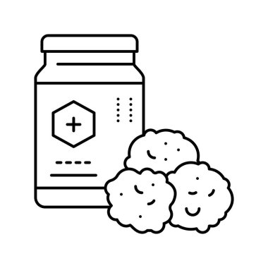 propolis taşıyıcı arıcılık hattı ikon vektör illüstrasyonu