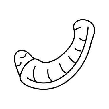 boyun tavuk çizgisi ikon vektör çizimi