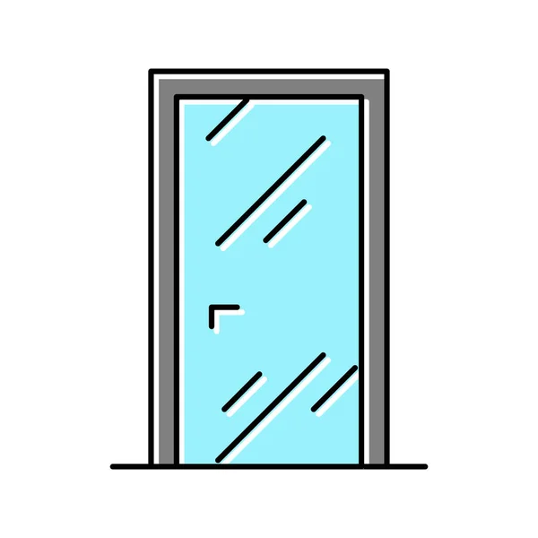 Glas Tür Farbe Symbol Vektor Illustration — Stockvektor