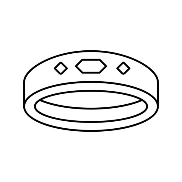 Векторная иллюстрация колец ювелирной линии — стоковый вектор