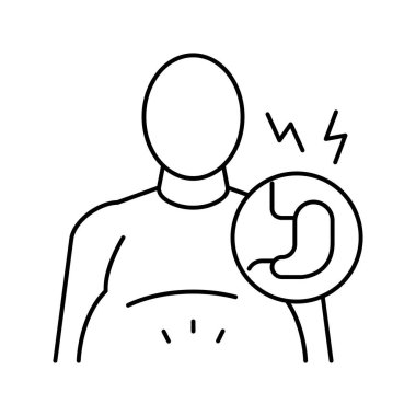 Bariatrik çizgi ikon vektör çiziminden önce