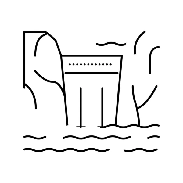 Tamy wody linii ikony wektor ilustracja — Wektor stockowy