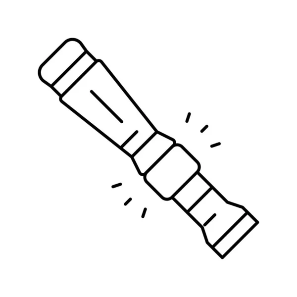 Trillerpfeife als Lockmittel für Liniensymbol-Vektor-Illustration — Stockvektor
