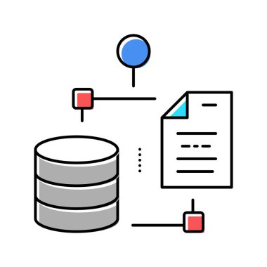 dosya dijital işlem renk vektör illüstrasyonuName