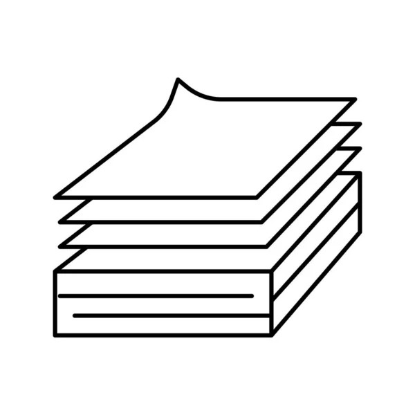 Kağıt listesi ahşap üretim hattı ikon vektör illüstrasyonu — Stok Vektör