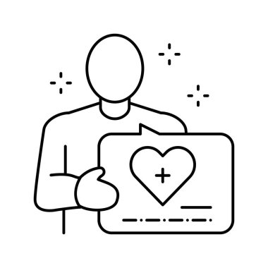 gönüllü ev bakımı servis hattı ikon vektör çizimi