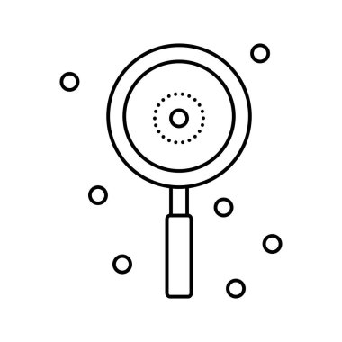 Virüs araştırma hattı ikon vektör çizimi