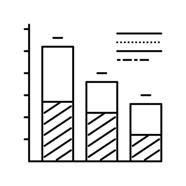 Análisis infográfico línea icono vector ilustración — Vector de stock