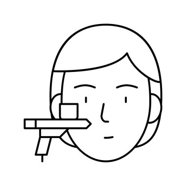 Enjekte edilebilir oksijen çizgisi vektör çizimi