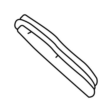 Atlantik çakısı istiridye çizgisi ikon vektör çizimi