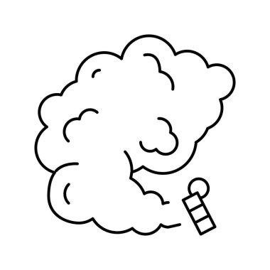 renkli duman çizgisi vektör illüstrasyonu