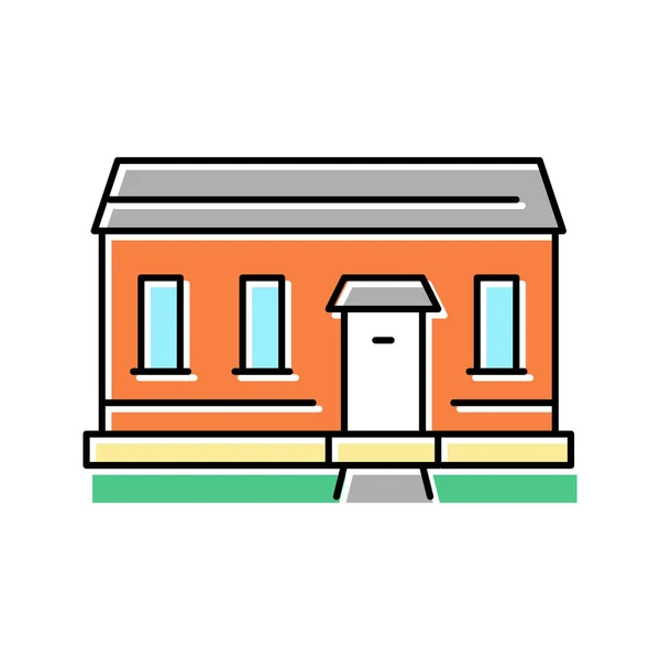 Minuscule illustration vectorielle icône couleur de la maison — Image vectorielle
