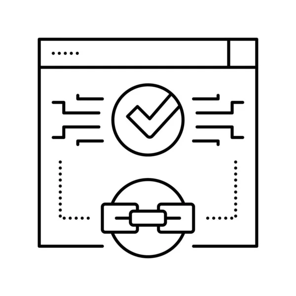 Línea de enlace relevante icono vector ilustración — Vector de stock