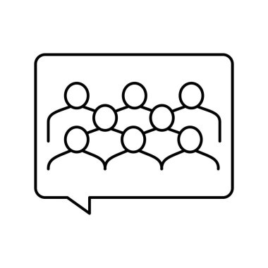 Müşteri satırı ikon vektör çiziminin gözden geçirilmesi