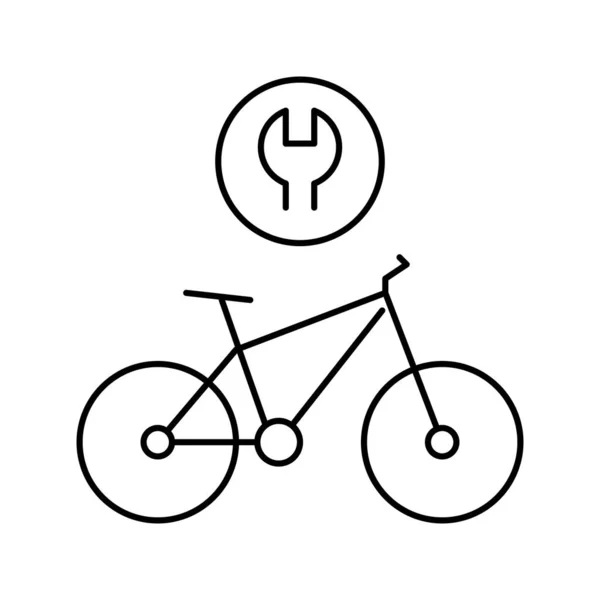 Complex bike repair line icon vector illustration — Stock Vector
