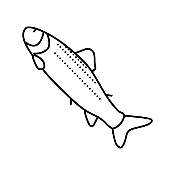 Сміттєвий лосось лінія значок Векторна ілюстрація — стоковий вектор